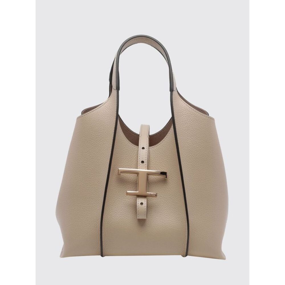 Tod's Women T Timeless Grained Leather Handbag Tod's With Metal Logo